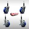 Service Caster 3.5'' SS Blue Poly Wheel Swivel 3/4'' Expanding Stem Caster Set 2 Brakes, 4PK SCC-SSEX20S3514-PPUB-BLUE-2-TLB-2-34 - alternate 4